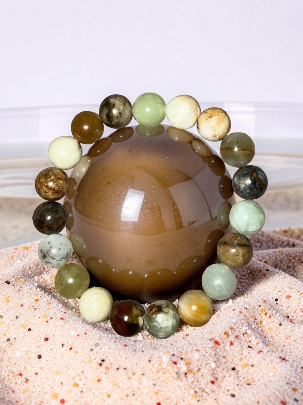 10mm Flower Jade Bracelet